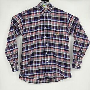Cinch Shirt Mens Large Western Button Up Cowboy Plaid Blue‎ Rodeo Long Sleeve